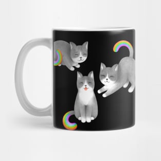 Happy Rainbow Cats Mug